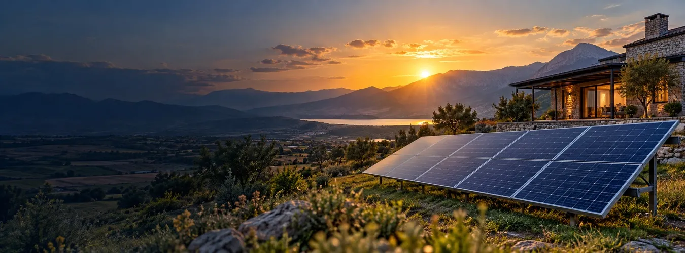 Bağ evi için şebekeden bağımsız solar enerji sistemi